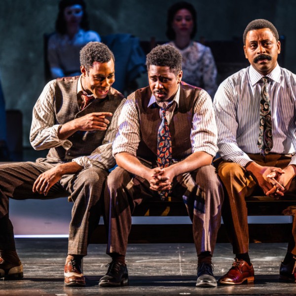 The cast of Controlled Damage. Photo by Dahlia Katz.